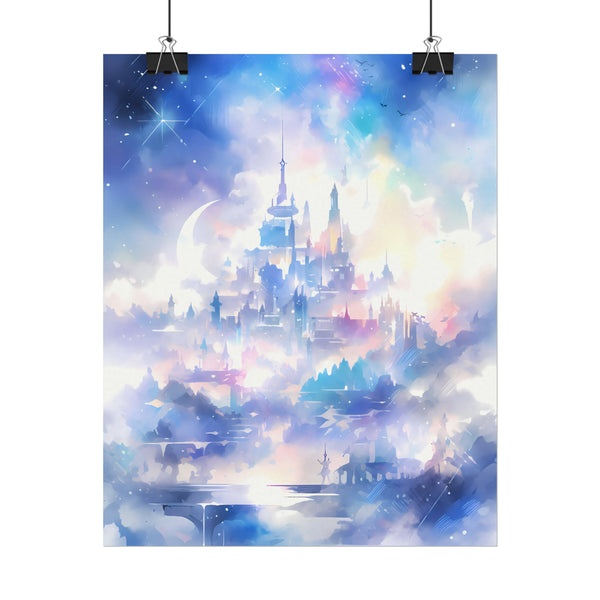 Kingdom of the Moonchildren - Anime Watercolor Poster