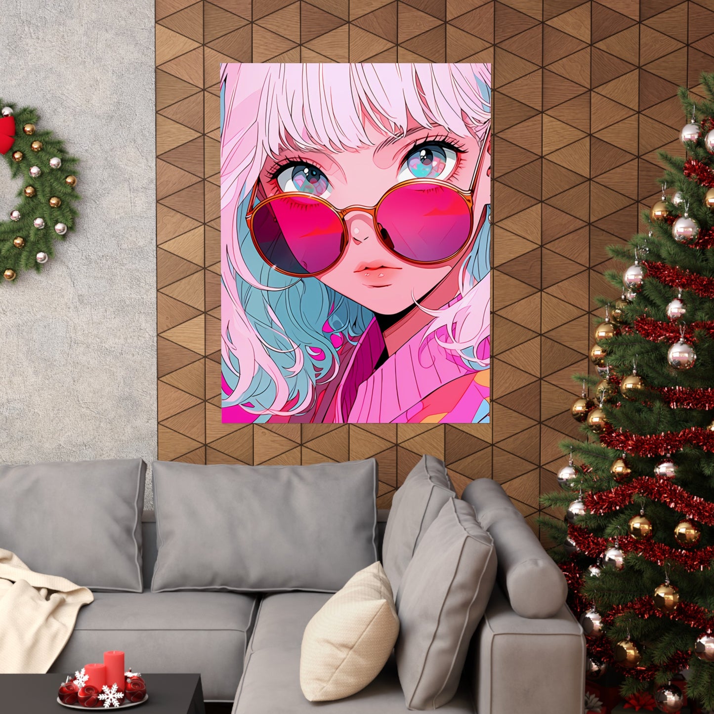 Rose Colored Sunglasses - Retro Anime Poster