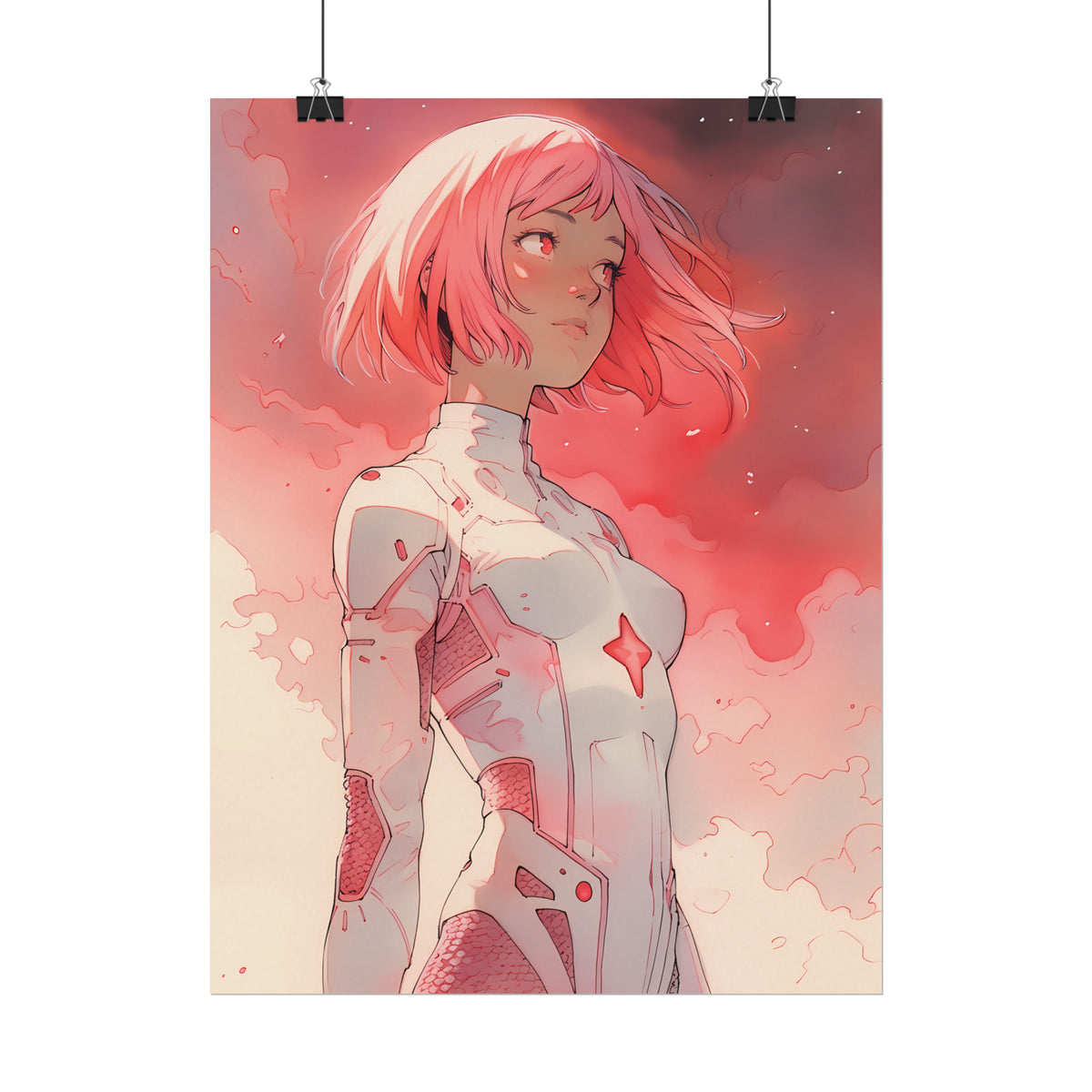 Hikari Child of Light - Anime Girl Watercolor Poster