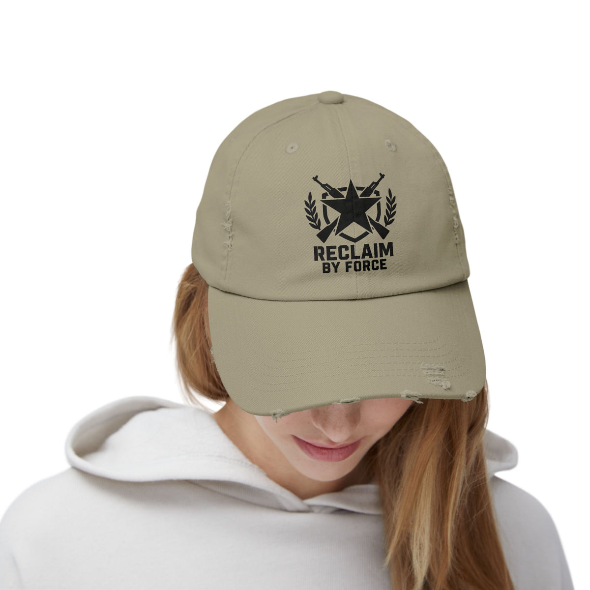Reclaim By Force - Military Aesthetic Distressed Cap