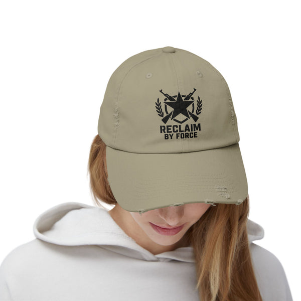 Reclaim By Force - Military Aesthetic Distressed Cap