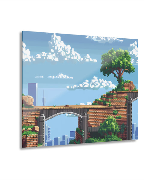 Oakland Ave. - 16-Bit Art Style Glass Painting