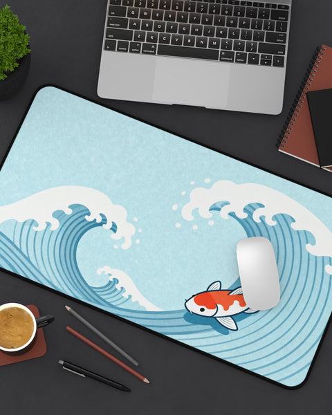 Koi Joy - Japanese Great Wave Desk Mat