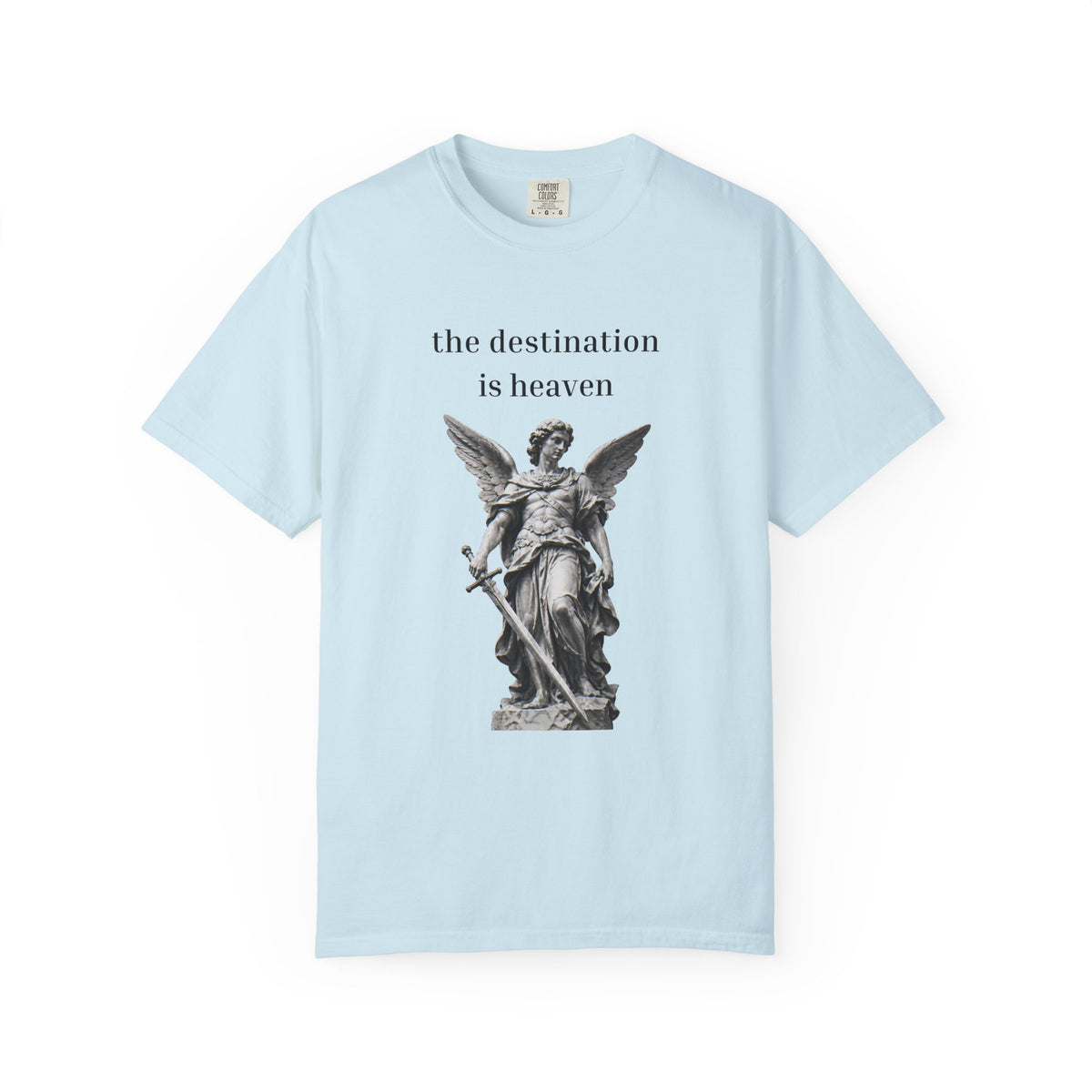 The Destination Is Heaven - Angel Statue Graphic T-Shirt