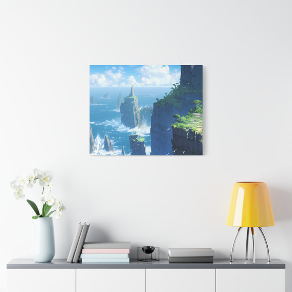Sea Cliffs - Anime Canvas Print Fantasy Decor