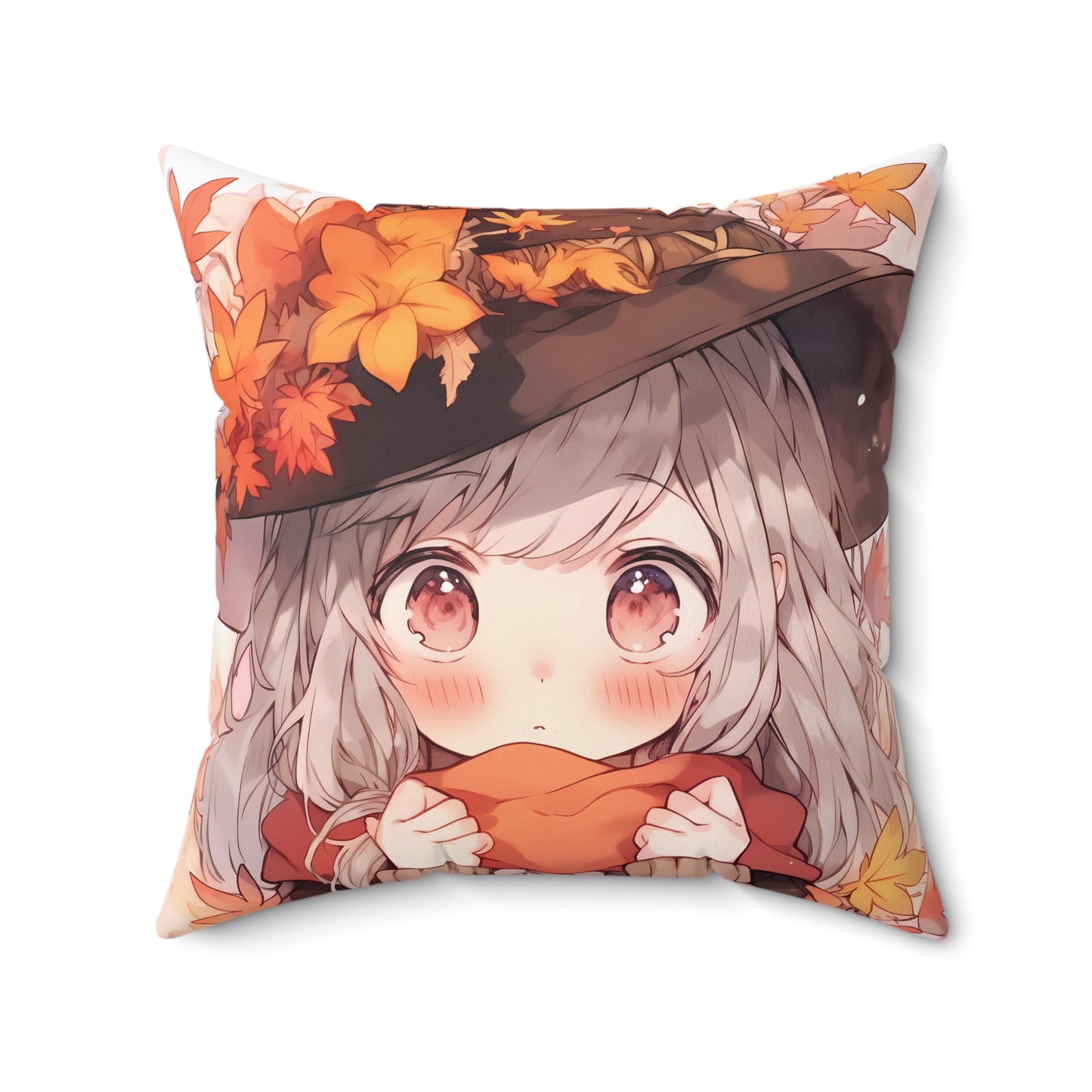 Fall Spirit - Cute Anime Throw Pillow