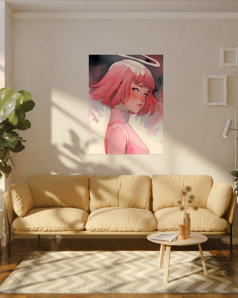 Rose Angel - Watercolor Anime Poster