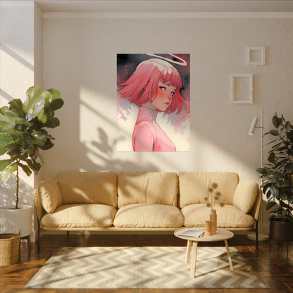 Rose Angel - Watercolor Anime Poster