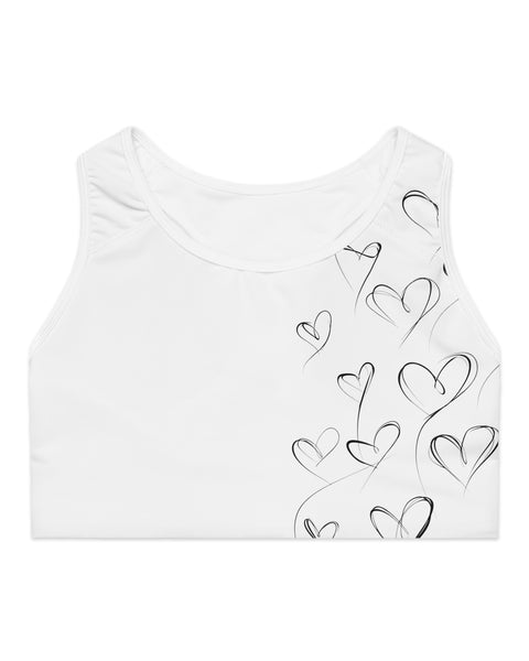 Sketchbook Hearts - Cute Wireless Soft Bra