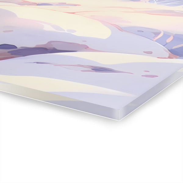 Silent Snowscape - Anime Glass Painting