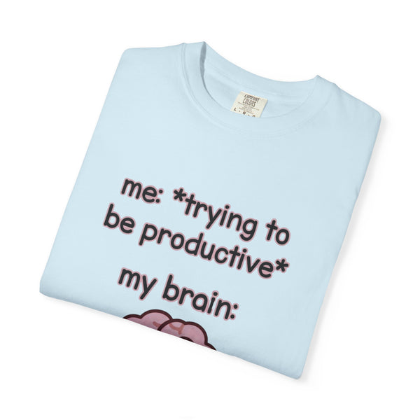 Trying to be Productive - Kawaii Brain Anime T-Shirt