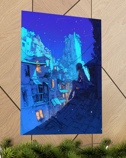 Night Guardian - Aesthetic Anime Poster