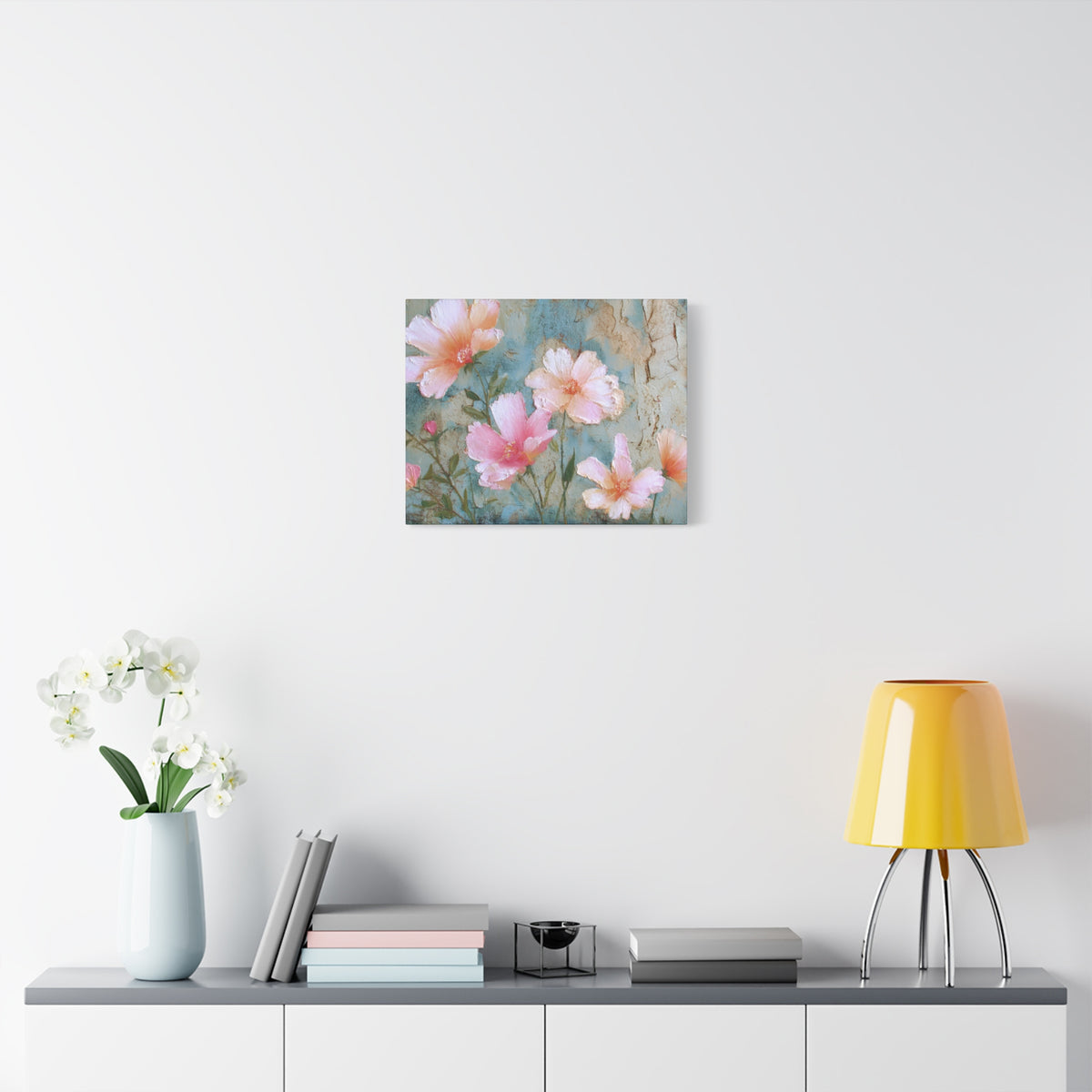 Delicate Blooming - Pink Flower Pastel Wall Art