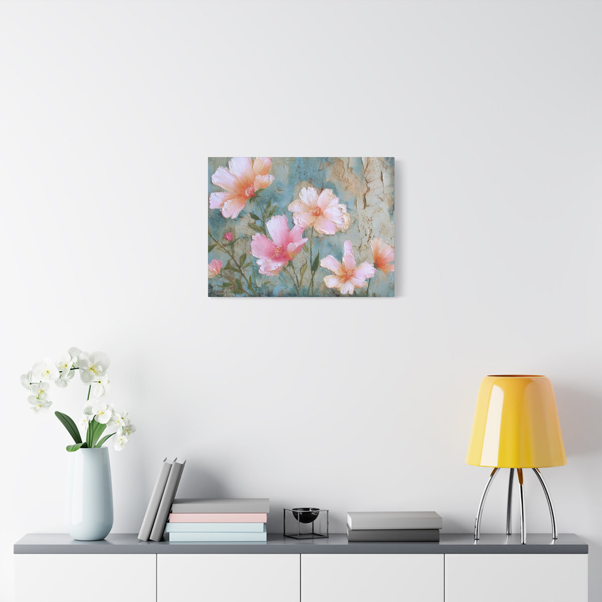 Delicate Blooming - Pink Flower Pastel Wall Art