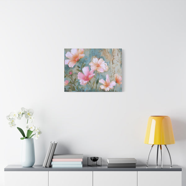 Delicate Blooming - Pink Flower Pastel Wall Art