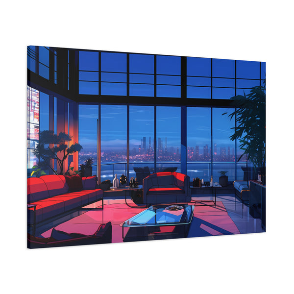 Diamond Nights - Retro Anime Canvas Print
