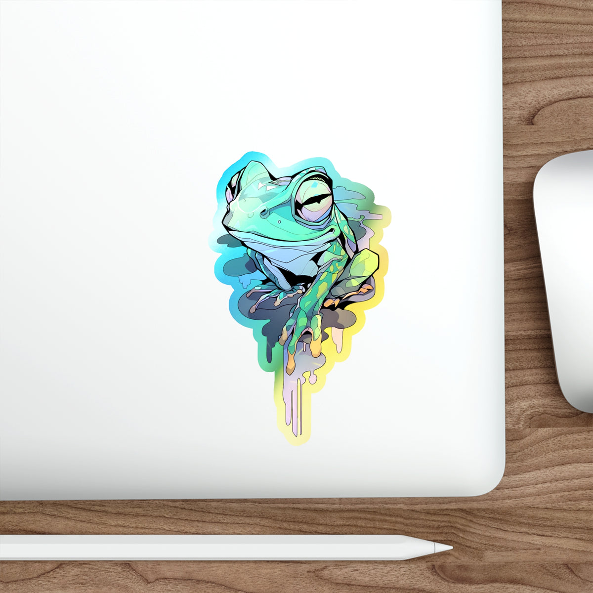 Sly Grin - Holographic Frog Sticker