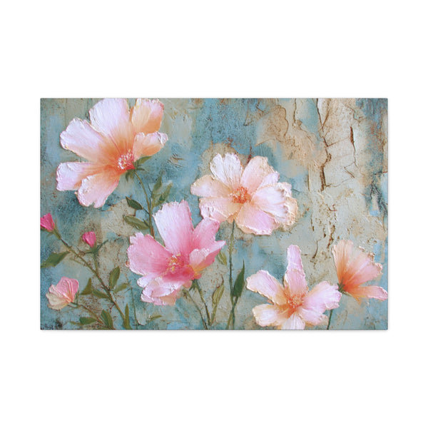 Delicate Blooming - Pink Flower Pastel Wall Art