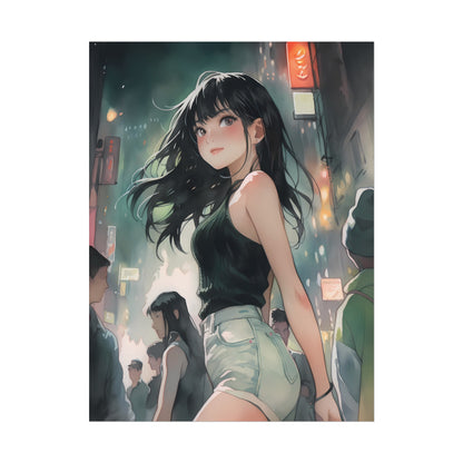 Big Dreams - Anime Girl Watercolor Poster