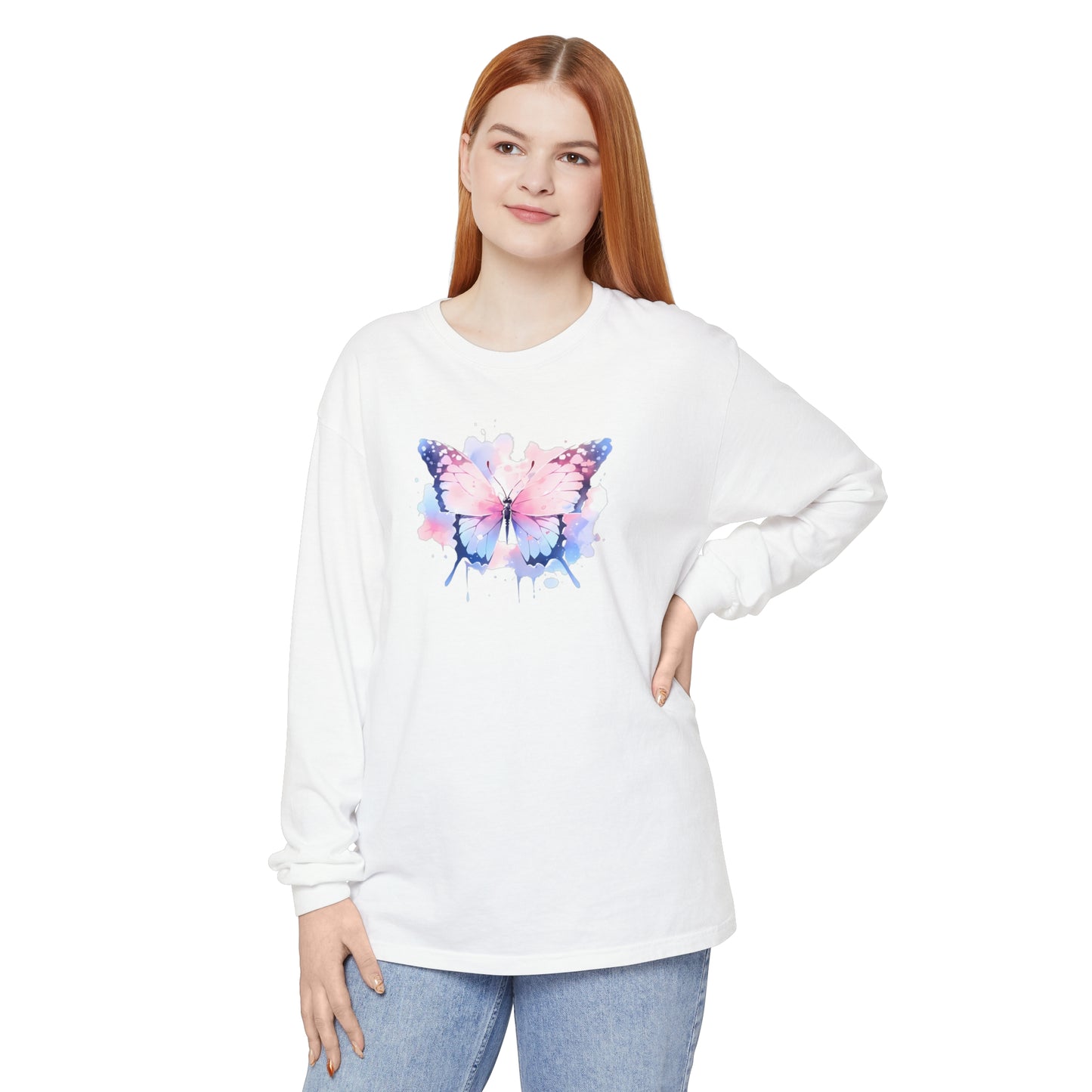 Pastel Butterfly - Cute Long Sleeve T-Shirt