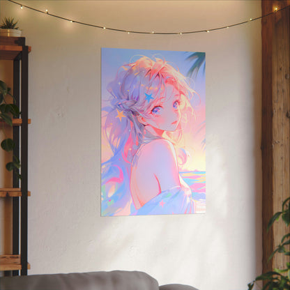 Stardust - Cute Anime Girl Watercolor Poster