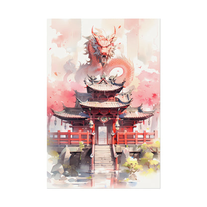 Pillars of Heaven - Anime Watercolor Poster