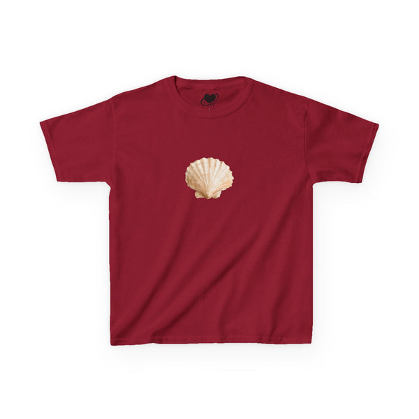 Scallop Shell Art - Vintage Style Cute Baby Tee