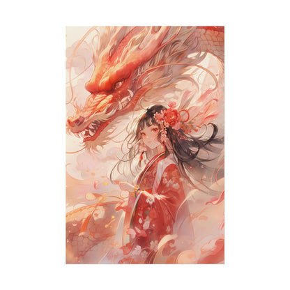 Year of the Dragon Watercolor Poster
