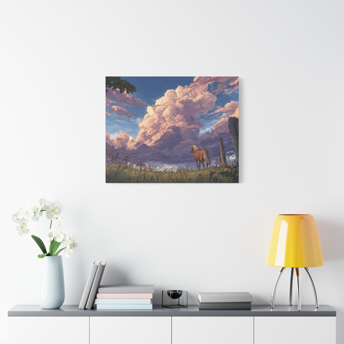 Freedom Longing - Anime Canvas Horse Print