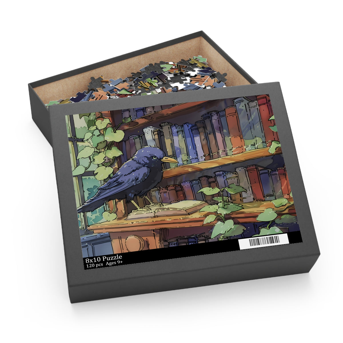 Curious Student - Anime Crow Jigsaw Puzzle