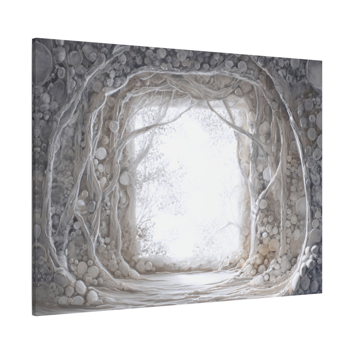 Pearl Hall - Textured White Fantasy Wall Art