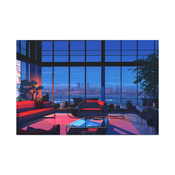 Diamond Nights - Retro Anime Canvas Print