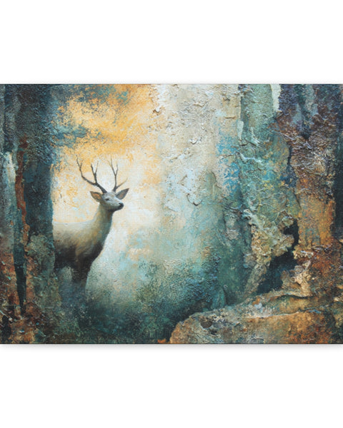 Emerging Buck - Textured Wall Art