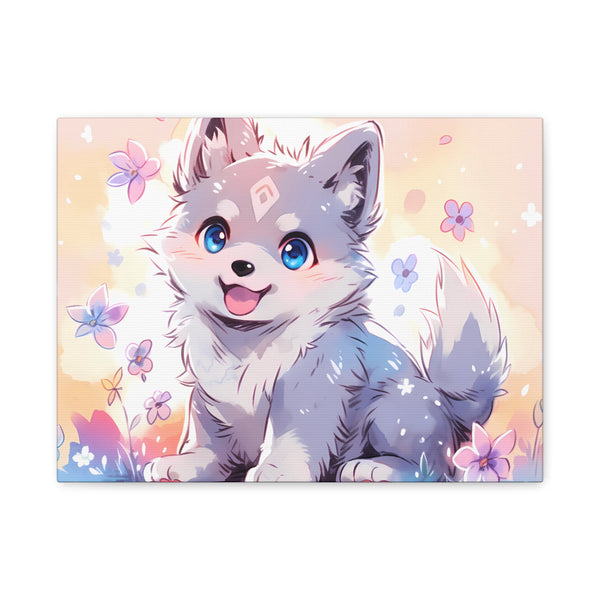 Igloo Enters Spring - Cute Wolf Pup Art
