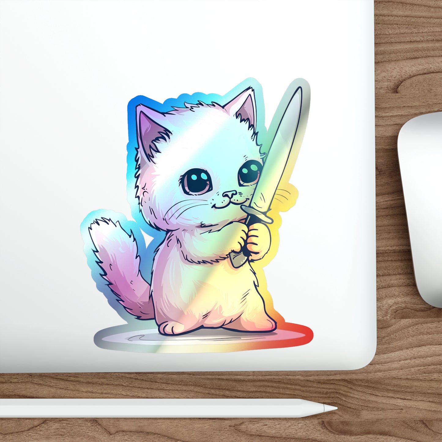 At My Limit - Holographic Cat Sticker