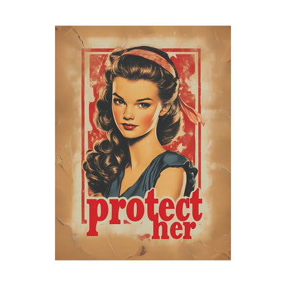 Protect Her - Innocent Hearts Vintage Poster