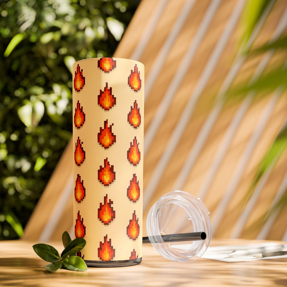 Fire Drops - 16-Bit RPG Aesthetic Skinny Tumbler