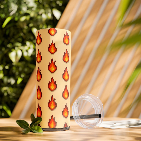 Fire Drops - 16-Bit RPG Aesthetic Skinny Tumbler