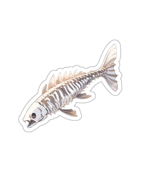Amazing Bone Fish - Anime Fish Skeleton Sticker