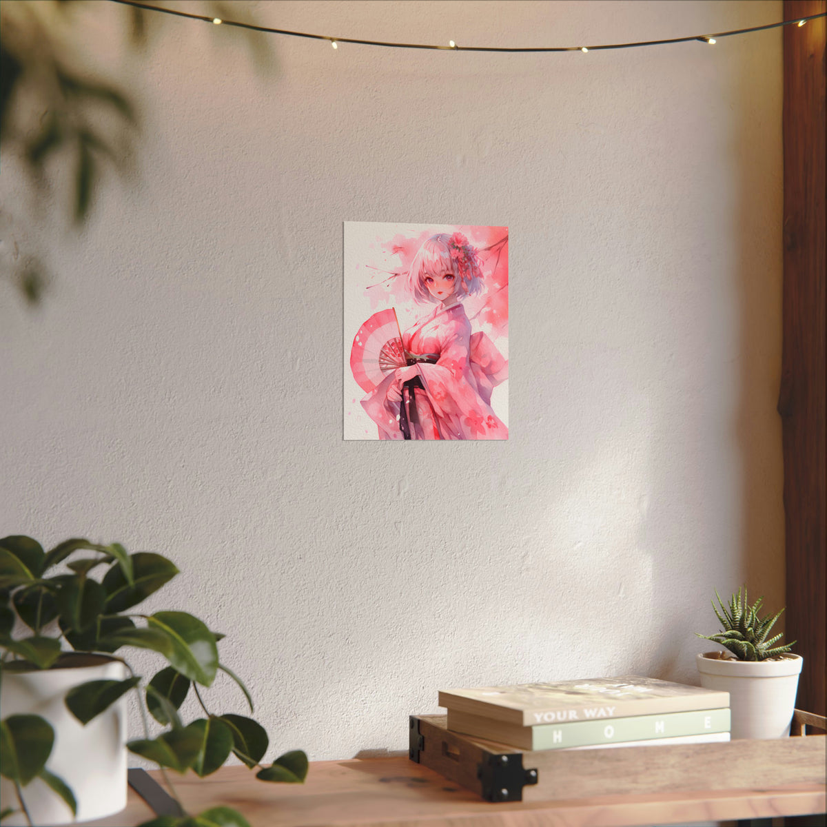 Blossom Festival - Watercolor Anime Poster