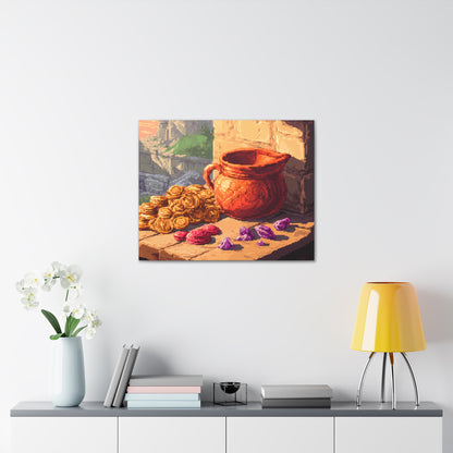 Riches of the Keep - Anime Pixel Art Canvas Print