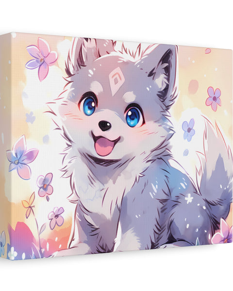 Igloo Enters Spring - Cute Wolf Pup Art