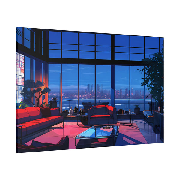 Diamond Nights - Retro Anime Canvas Print