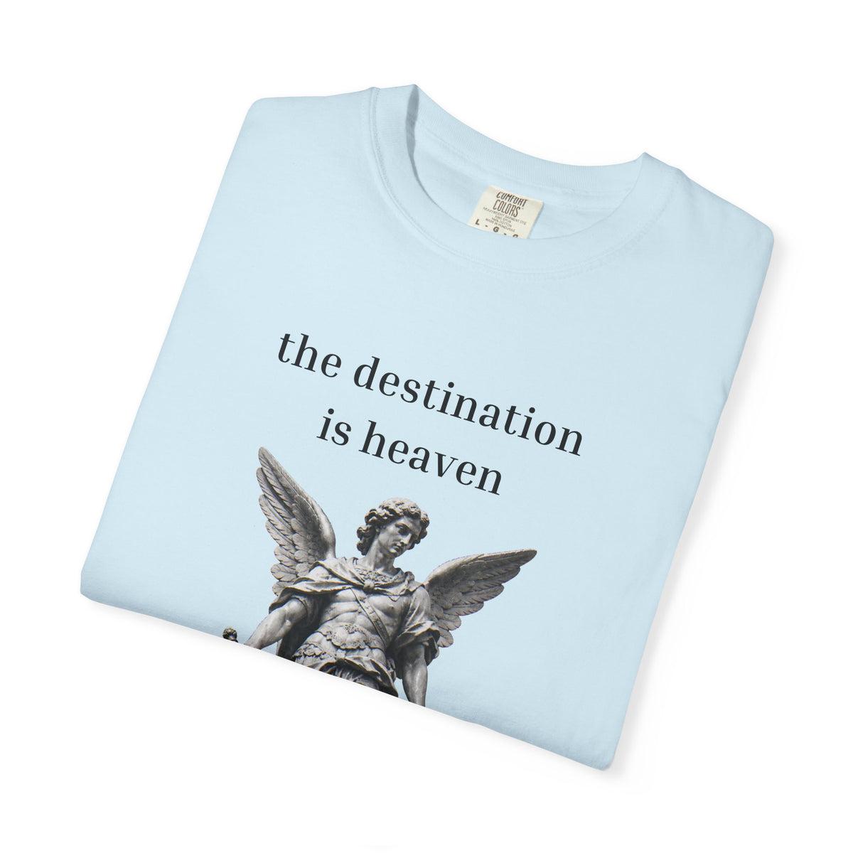 The Destination Is Heaven - Angel Statue Graphic T-Shirt