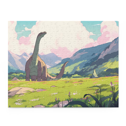 Mobley the Apatosaurus - Cute Anime Dinosaur Puzzle