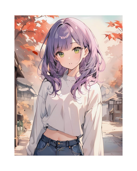 October Stories - Cute Anime Girl Poster