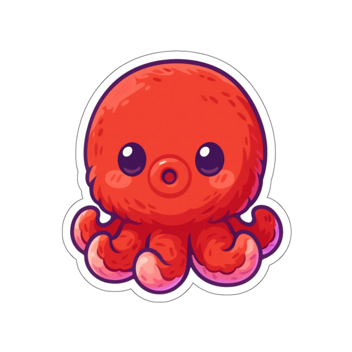 Alone Octopus Cute Anime Sticker