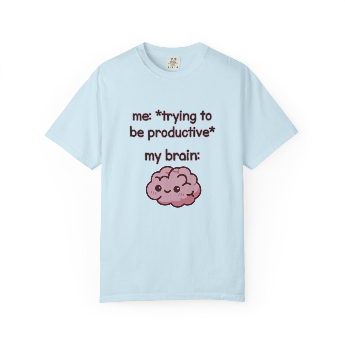 Trying to be Productive - Kawaii Brain Anime T-Shirt