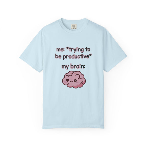 Trying to be Productive - Kawaii Brain Anime T-Shirt