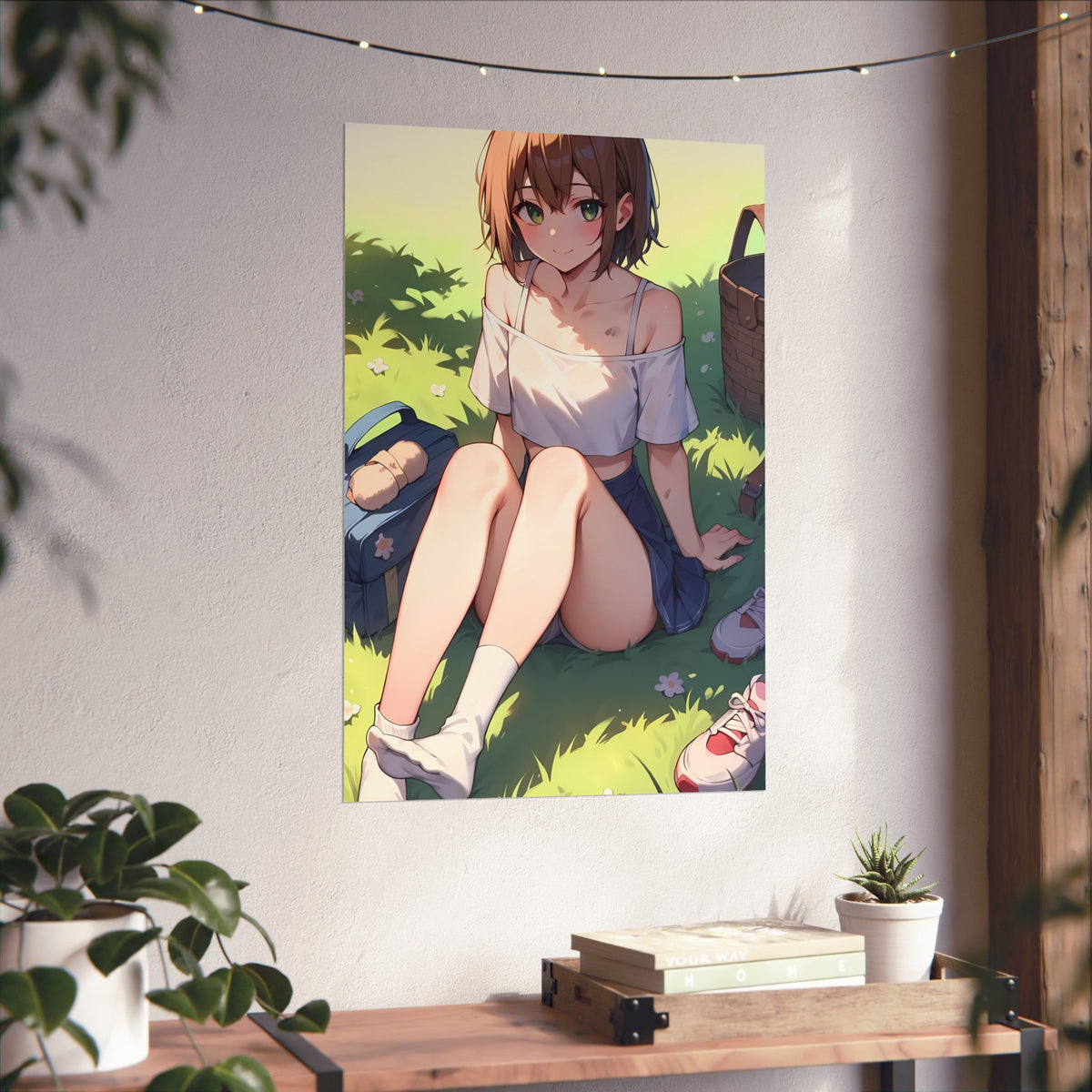 Picnic Lunch - Cute Anime Girl Poster